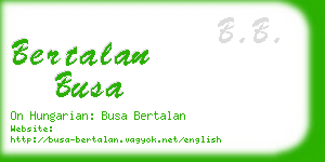 bertalan busa business card